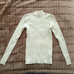 H&M basic ribbed off white turtle neck